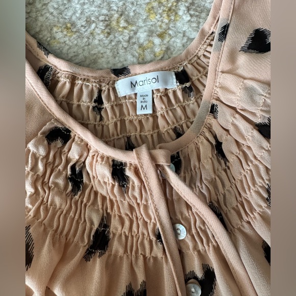 Sheer cap sleeve blouse with hearts - Picture 2 of 3